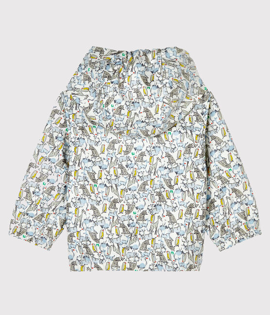 Cortavientos estampado para bebé unisex blanco MARSHMALLOW/azul BRUT/ MULTICO