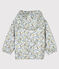 Cortavientos estampado para bebé unisex blanco MARSHMALLOW/azul BRUT/ MULTICO