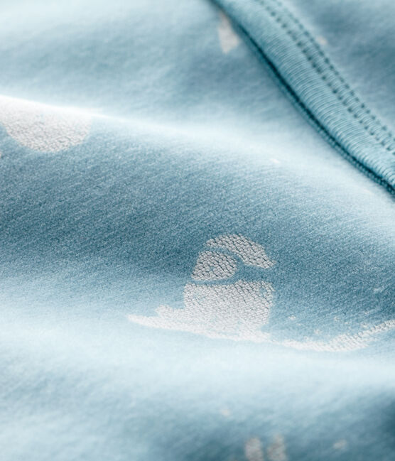 Pelele de terciopelo Yéti para bebé niño azul BRUME/ MARSHMALLOW