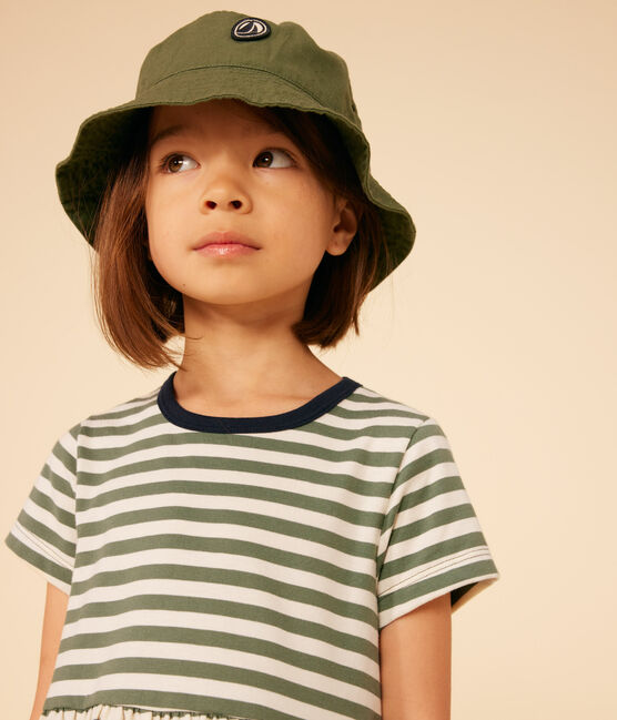 Gorro de algodón liso para bebé verde CROCO