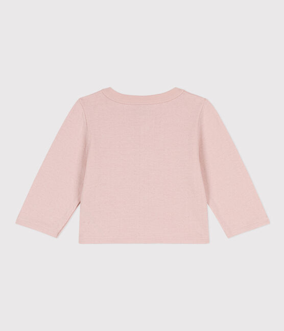 Cárdigan liso de túbico para bebé rosa SALINE
