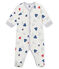 Pelele de tejido túbico para bebé niño blanco MARSHMALLOW/blanco MULTICO