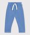 Pantal&oacute;n de jogging liso de algod&oacute;n para beb&eacute; azul