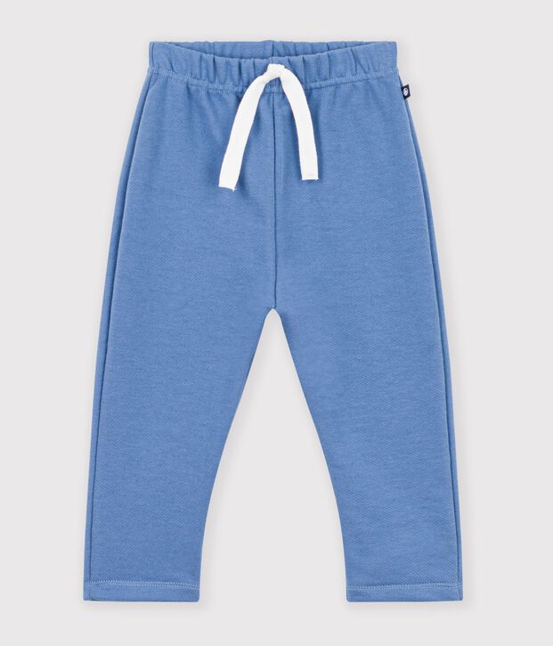 Pantal&oacute;n de jogging liso de algod&oacute;n para beb&eacute; azul