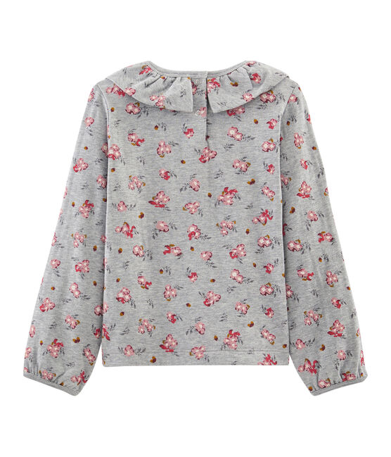 Camiseta de manga larga para niña gris BELUGA/blanco MULTICO