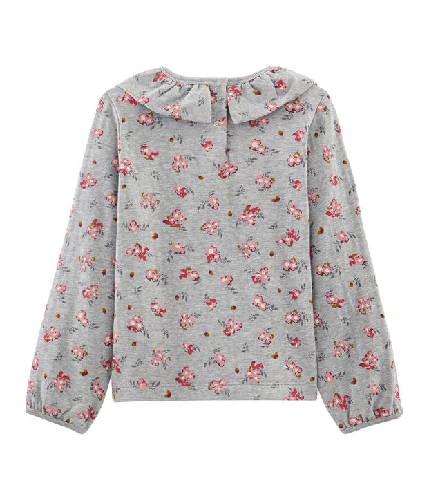 Camiseta de manga larga para ni&ntilde;a gris/multicolor
