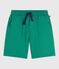 Bermudas cortas infantiles de algod&oacute;n liso verde