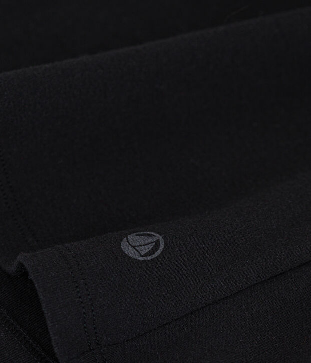 Camiseta L'ICONIQUE de algod&oacute;n de punto cocotte para mujer negro