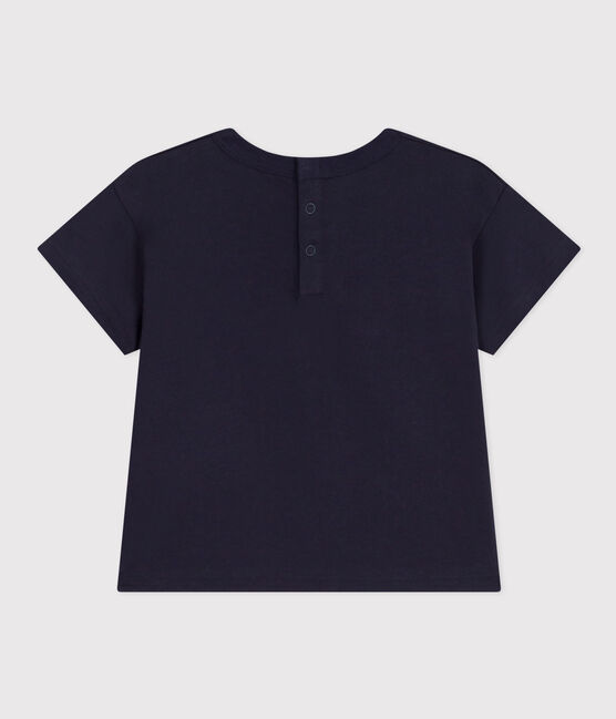 Camiseta de manga corta de jersey ligero para bebé azul SMOKING