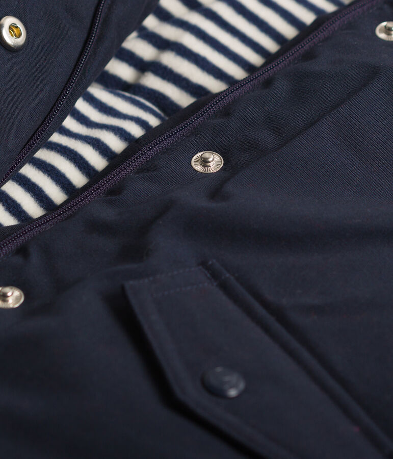 Parka semi larga para beb&eacute; ni&ntilde;o azul SMOKING