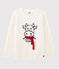 Jersey de manga larga de punto de lana y algodón blanco MARSHMALLOW/ MULTICO CN