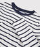 Camiseta icónica con cuello redondo para mujer blanco MARSHMALLOW/azul SMOKING