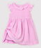 Vestido de manga corta de crepé de bebé niña rosa BOHEME