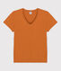 Camiseta RECTA con cuello de pico de algodón orgánico de mujer