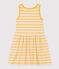 Vestido de algodón sin mangas para niña amarillo AVALANCHE/blanco DAISY