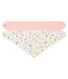 Lote de 2 bandanas baberos de bebé niña