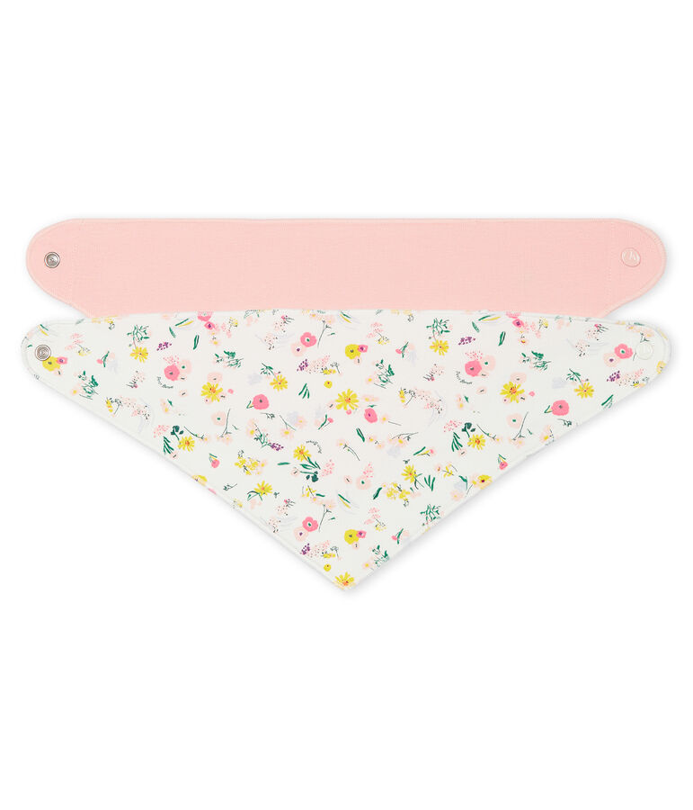Lote de 2 bandanas baberos de beb&eacute; ni&ntilde;a multicolor