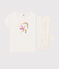Pijama con flamenco rosa de punto para chica - mujer blanco MARSHMALLOW/blanco MULTICO
