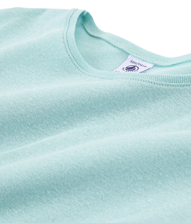 Camiseta manga corta infantil para ni&ntilde;a azul