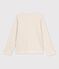 Camiseta de algodón de niña beige MONTELIMAR CHINE