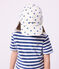 Sombrero infantil de sarga con estampado de corazones blanco MARSHMALLOW/ CREPUSCULE