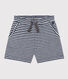 Shorts de punto flameado a rayas para niña