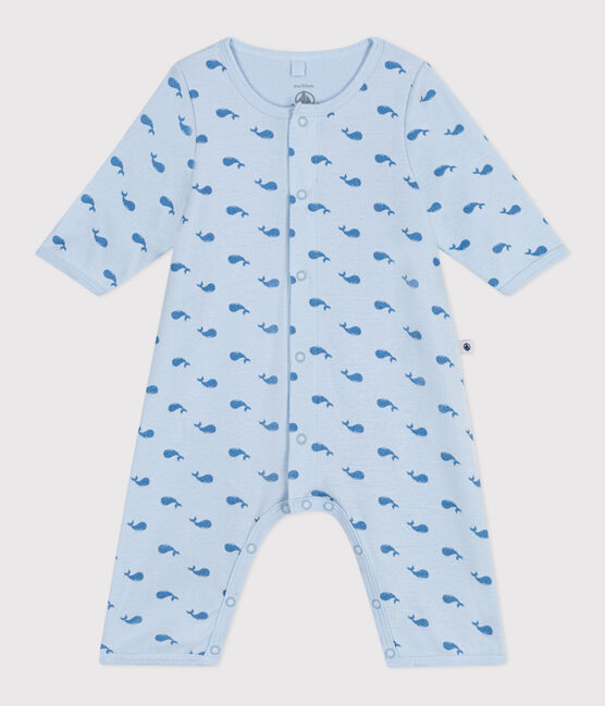 Bodyjama de algodón sin pies con ballena para bebé azul TOUDOU/ ALASKA