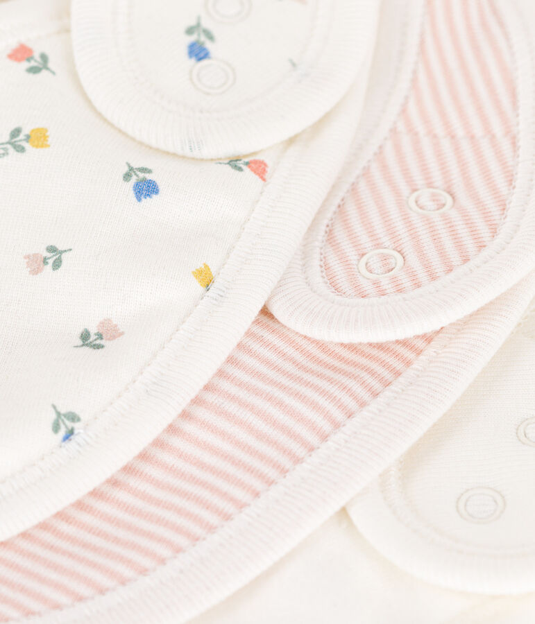 Juego de 3 baberos estampados de algod&oacute;n multicolor