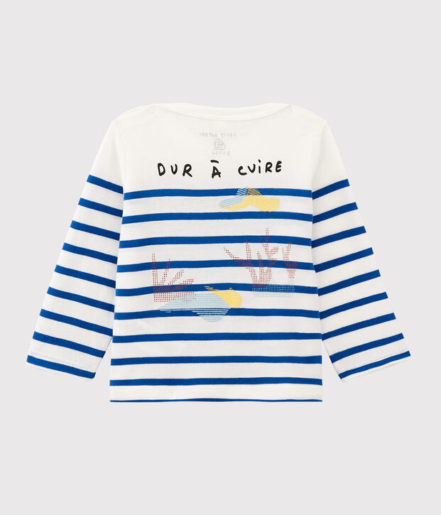Marinera para beb&eacute; ni&ntilde;a/ni&ntilde;o de sarga Bloch blanco/azul