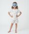Pijama corto tipo disfraz infantil de algod&oacute;n con estampado de la sabana blanco/multicolor
