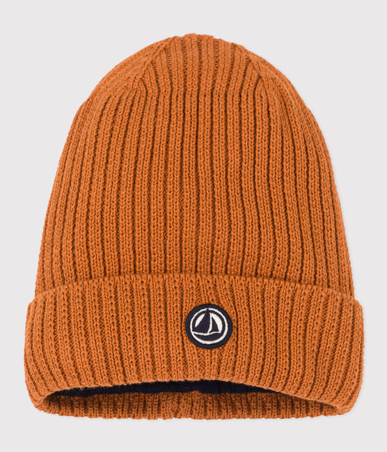 Gorro de punto con forro de tejido polar de niño/niña marron ECUREUIL