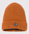 Gorro de punto con forro de tejido polar de niño/niña marron ECUREUIL