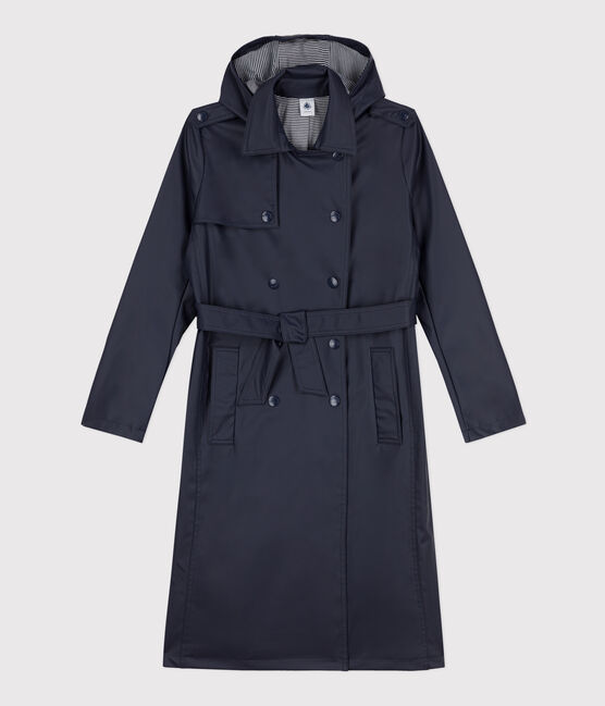 Gabardina con capucha para mujer azul SMOKING