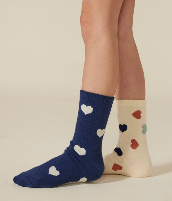 5 pares de calcetines infantiles de algodón con corazones variante 1