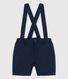 Graciosos «shorts» con tirantes de sarga para bebé