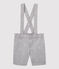 Pantalón corto de sarga irresistible de bebé niño gris CONCRETE/blanco MARSHMALLOW