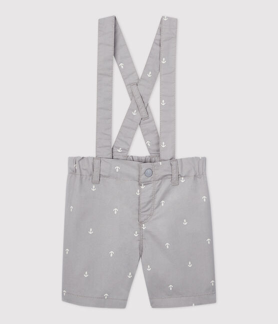 Pantalón corto de sarga irresistible de bebé niño gris CONCRETE/blanco MARSHMALLOW