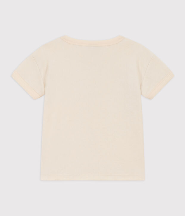Camiseta de rizo para ni&ntilde;o/ni&ntilde;a crudo