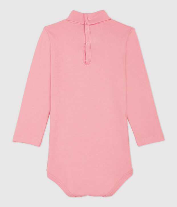 Bodi de algod&oacute;n de beb&eacute; rosa