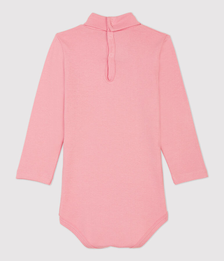 Bodi de algod&oacute;n de beb&eacute; rosa