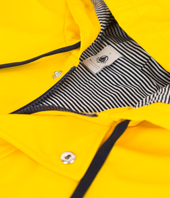 Chubasquero icónico de material reciclado y algodón orgánico amarillo JAUNE