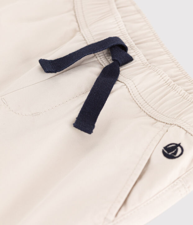 Pantal&oacute;n de corte normal de sarga de algod&oacute;n de ni&ntilde;o beige