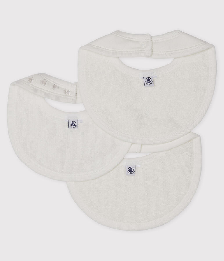 Tr&iacute;o de baberos para beb&eacute; de punto variante 1