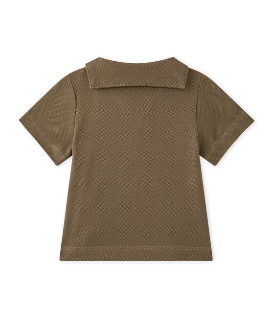 Camiseta de bebé niño de manga corta marron SHITAKE