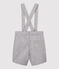 Pantalón corto de sarga irresistible de bebé niño gris CONCRETE/blanco MARSHMALLOW