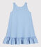 Vestido Soledad Bravi de algodón orgánico de niña azul ALASKA/blanco ECUME