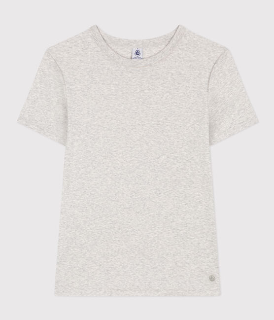 Camiseta L'ICONIQUE de algodón con cuello redondo para mujer gris BELUGA CHINE