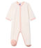 Pijama de terciopelo para bebé niña blanco MARSHMALLOW/rosa MINOIS