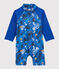 Mono anti-UV eco-sostenible de bebé niño azul SURF/blanco MULTICO