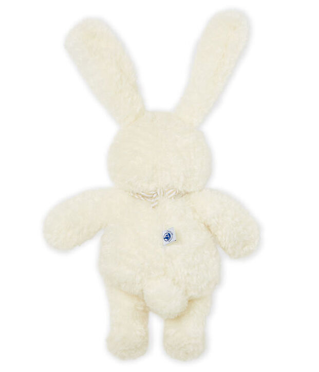 Peluche de conejo musical para beb&eacute; de borreguillo blanco